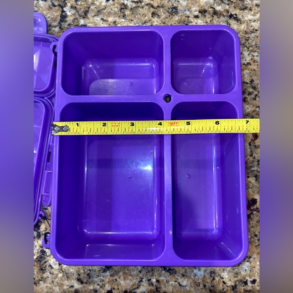 GoGreen purple bento lunchbox. EUC. Leakproof - Picture 3 of 6